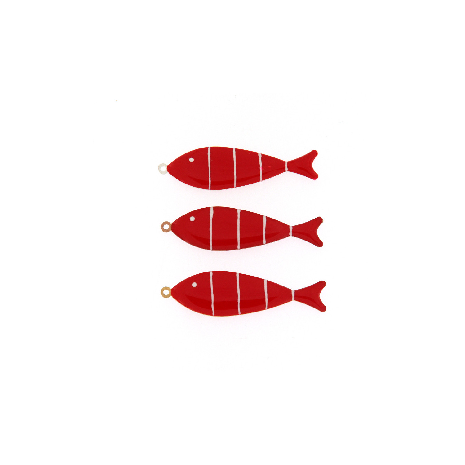 LES POULETTES BIJOUX – Orecchini In Argento 925 Con Piccolo Pesce Maculato Smaltato – Gioiello Artistico In Cofanetto Regalo
